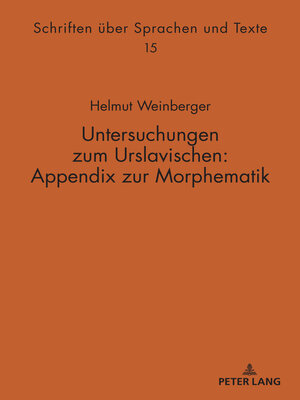 cover image of Untersuchungen zum Urslavischen